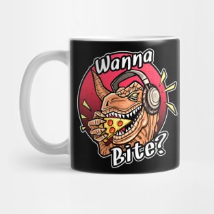 Dinosaur T-rex Pizza Slice Mug